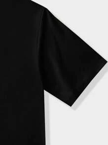 Plus Size Women Summer Floral & Cute Cat Graphic Short Sleeve T-Shirt - Multicolor - View 3