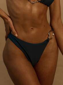 Musera Resort Maiô Bikini com Detalhe de Acabamento Lateral Ibiza, Férias, Primavera, Verão, Viagem, Praia, Roupa de Banho - Azul - Visão 1