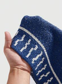 ROMWE MEN Street Life Men Knit Short Sleeve Sweater, Minimalist & Fashionable, Suitable For Summer Vacation