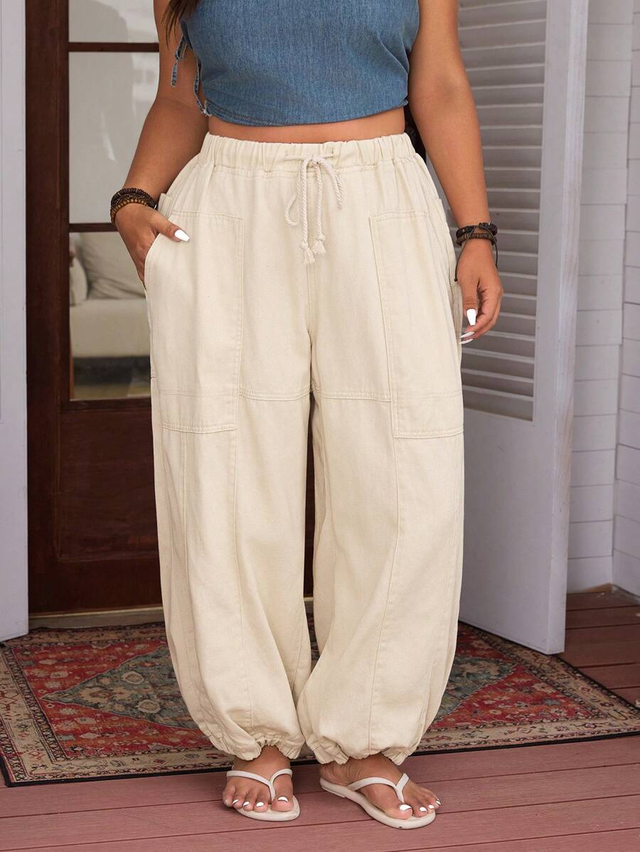 Breezaya Jeans vaqueros sueltos y holgados de talla grande para mujer