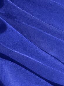 SHEIN Teen Girls' One-Piece Ruched Halter Swimsuit, Simple Fitted Swimwear, Blue One Piece Swimsuit For Teen Girls One Piece Bathing Suit For Teens Summer Bathing Suits 1pc For Teens - Navy Blue - View 7