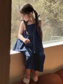 Bộ đồ denim cho bé gái, thích hợp cho mùa thu. - Rửa tối - Xem 1
