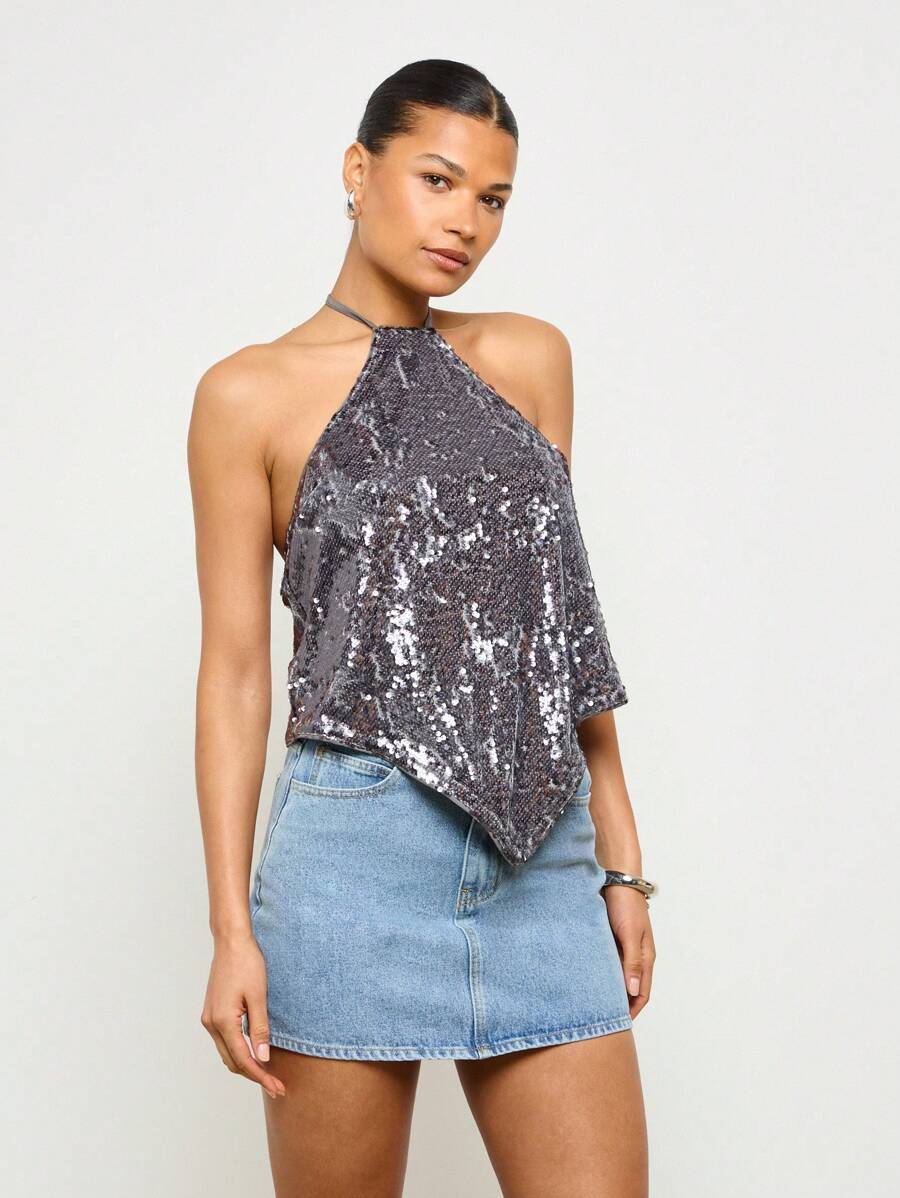 AiiRZ Mini Denim Skirt - Blue - View 1