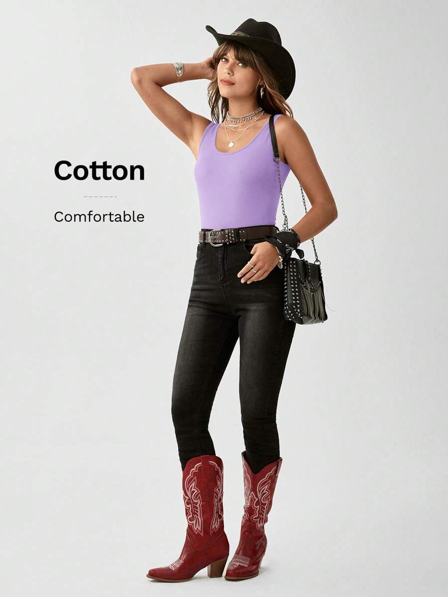 Wildy Solid Tank Top - Lilac Purple - View 1