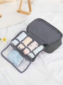 Waterproof Underwear Storage Bag With Handle - Multi-Functional Travel Organizer For Lingerie, Makeup & Accessories (Large Capacity, Boho Style)