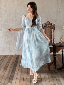 DAZY Women's Elegant Ombre Long Dress, Summer