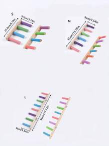 1pc Bird Scratching Post, Parrot Climbing Stand With Perch Hammock Swing Toys, Birdcage Accessories With Sanded Perch, Stick, For Parakeet Cockatiel Conure Finch Lovebird - Multicolor - View 2