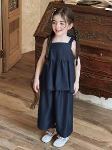Bộ đồ denim cho bé gái, thích hợp cho mùa thu. - Rửa tối - Xem 6