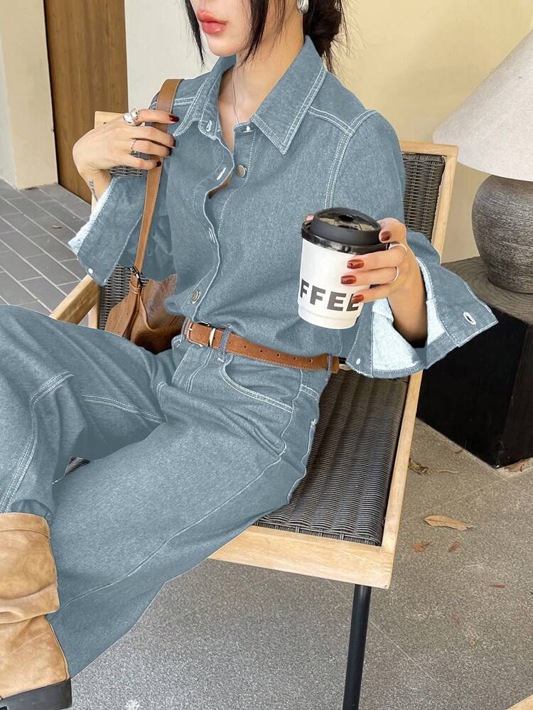 Women Denim Two Pieces Outfits,Fall Women Clothes