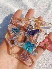 1 件树脂环氧压花书签，创意阅读配件，书立，拇指书支架，书架返校 - 多色 - 查看 11