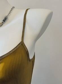 SHEIN EZwear Summer Country Concert Outfit   Butterfly Printed Sleeveless Mesh A-Line Dress - Brown - View 4