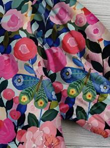 SHEIN LUNE 大码粉色碎花休闲衬衫，适合夏季度假 - 彩色 - 查看 4