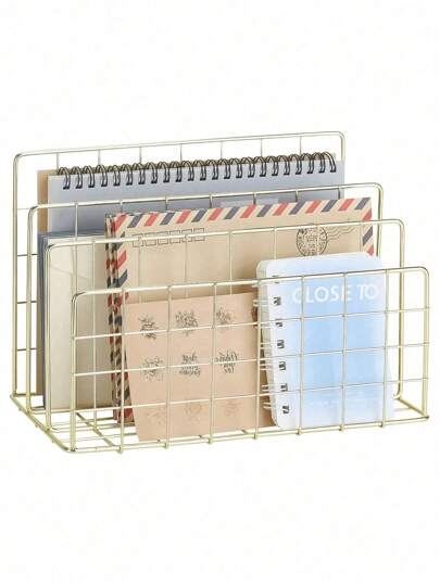 SHEIN Multi-Layer Storage Shelf For Letters And Books, Minimalist Home Decor Back To School