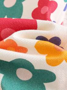 Cozy Pixies Salopetă camisol cu imprimeu floral și plante pentru bebeluși, casual și versatilă - Roz - Vizualizare 8