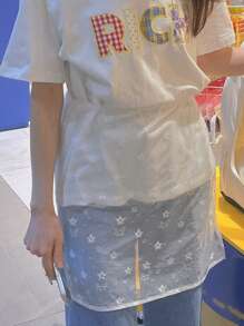 DAZY Women's Casual Lace-Up Mid-Length Skirt Fall Skirts - White - View 1