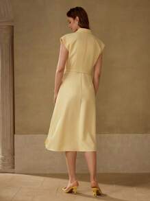 MOTF PREMIUM VESTIDO CAMISERO CON BORDADO FLORAL