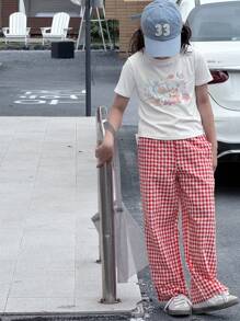 DAZY 2 件套青少年女孩圆领印花短袖夏季套装，返校服装 - 彩色 - 查看 4