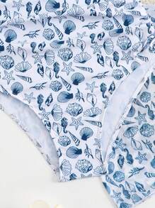 Tween Girls' One-Piece Swimsuit, Summer Kids Bathing Suit Sets Bathing Suits For Kids Two Pieces Bathing Suit For Kids Bathing Suits For Kids One Piece Bathing Suits For Toddlers - Teal Blue - View 5