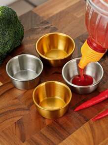 1/12 件不锈钢酱料蘸酱碗，45 毫升迷你调味杯，可重复使用的调味盘，适合家庭和餐厅使用，圣诞礼物