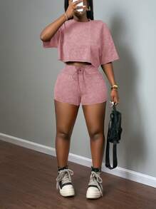 Slaydiva Women Two Pieces Outfits For Daily Wear - Pink - View 8