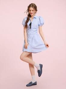 CUCCOO DOLLMOD 圆头蝴蝶结装饰平底舒适甜美女士乐福鞋