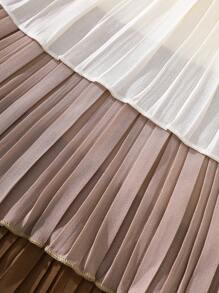 SHEIN Vintaside Kids Baby Girl Fashion Cute Sleeveless Pleated Cake Skirt, Summer Gradient Color Sling Design, Suitable For Party Vacation Baby Girl Clothes Women Summer Dress Summer Dresses For Girls Toddler Girl Clothes Dress - Multicolor - View 6