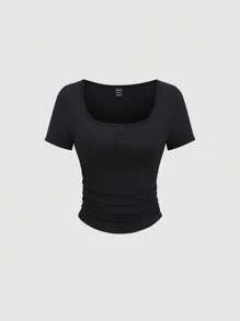 Sweetra Women Two Pieces Outfits For Daily Wear - Black - View 4