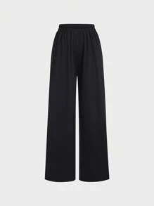 Sweetra Women Two Pieces Outfits For Daily Wear - Black - View 5
