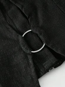 Aloruh Top de tirantes de verano para mujer, de unicolor, con diseño hueco y correa de conexión en el cuello