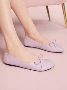 CUCCOO DOLLMOD Mocasines planos con forma de dedo del pie para mujeres, simples y prácticos de uso múltiple - Púrpura malva - Ver 3