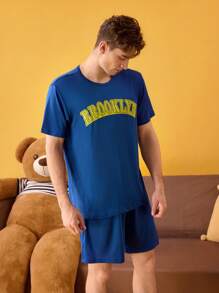 Notgurli Comfortable Soft Basic Quality Men's Loungewear Set - Royal Blue - View 4