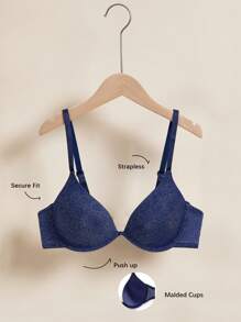 DesireSculpt 1 pieza Sujetador con aros con escote profundo y push up para mujer