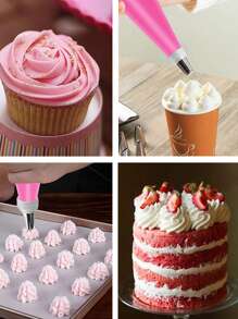 21件/14件/套蛋糕装饰工具套装 - 粉色蛋糕模具烘焙工具套装