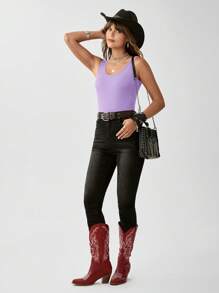 Wildy Solid Tank Top - Lilac Purple - View 5