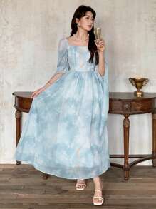 DAZY Women's Elegant Ombre Long Dress, Summer