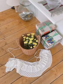 DAZY Falda con pliegues, volantes y cordón ajustable en la cintura, versátil para primavera/verano