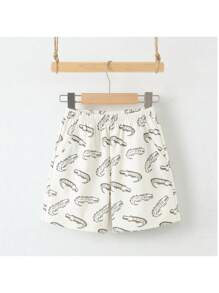 Loomiva Young Boy Comfortable Crocodile Print Cute & Funny Style Shorts, Suitable For Spring/Summer - Multicolor - View 1