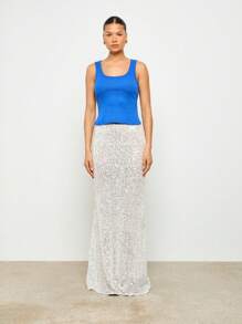 AiiRZ Scoop Neck Ribbed Basic Tank Top