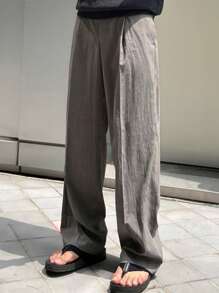 DAZY Men's Spring Solid Gray Suit Pants - Grey - View 4