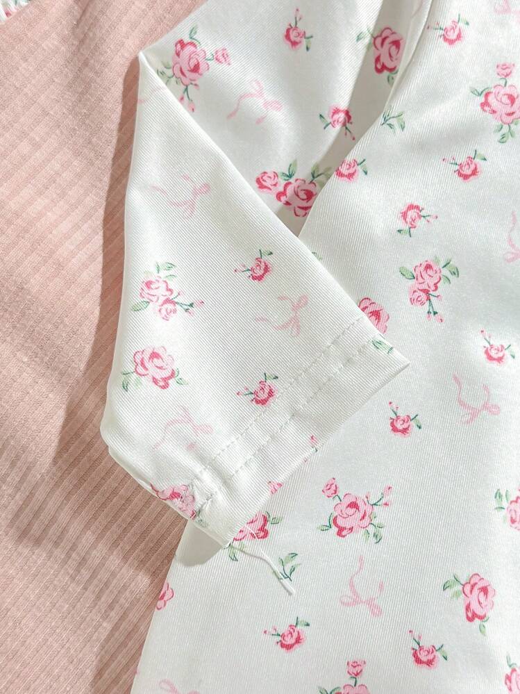 3 قطع مجموعة ملابس أنيقة للطفل قماش الحرير الأبيض...