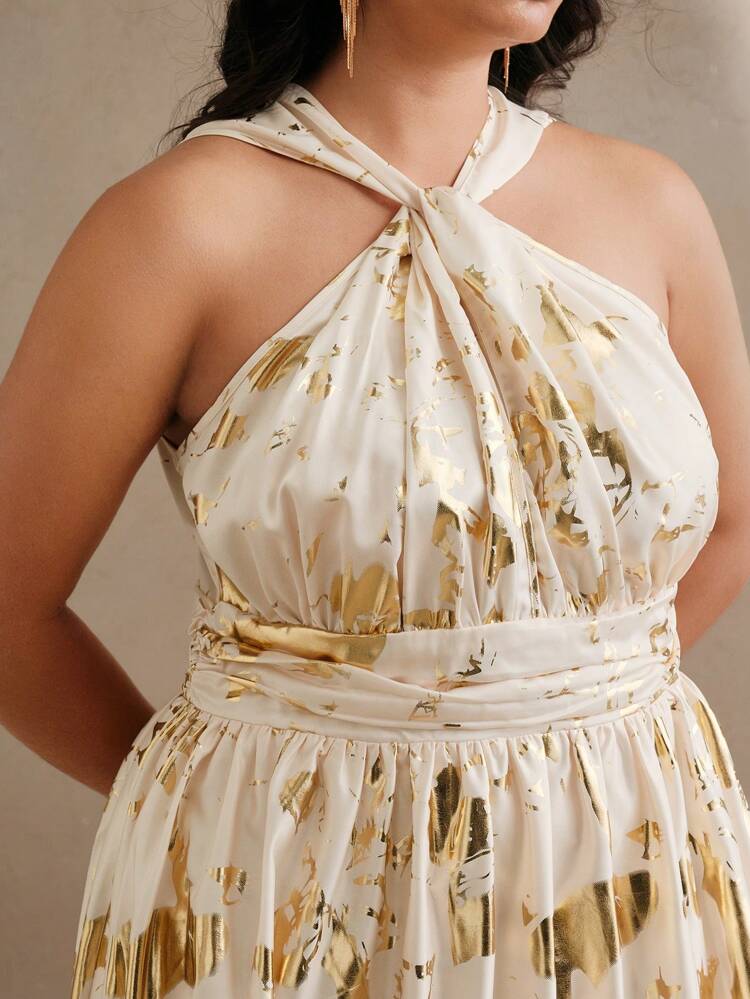 Fashionable & Elegant Sleeveless Printed Dress For Women