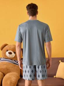 Happy Jammies Conjunto de pijama casual de pareja, primavera/verano - Multicolor - Ver 2