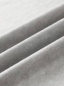 ROMWE MEN Men's Gothic Cross Print Washed Distressed Sleeveless Top - Grey - View 6