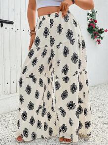 Breezaya Women's Flowy Wide Leg Palazzo Pants, Comfortable Summer Resort Fall Cloth For Women - Beige - View 6