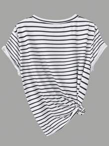 Calvaya Plus Size Women Casual Round Neck Short Sleeve Loose T-Shirt - Multicolor - View 7