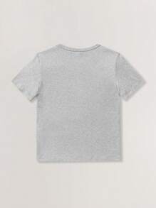 Tween Boys' Letter Print Short Sleeve Top And Shorts Pajama Set