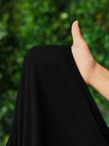 Slaydiva Nuevo vestido mini verde de talla grande con cuello redondo y en V, mangas de linterna con volantes, cintura elástica con moño, falda con volantes y vuelo para primavera/verano, casual, de vacaciones - M