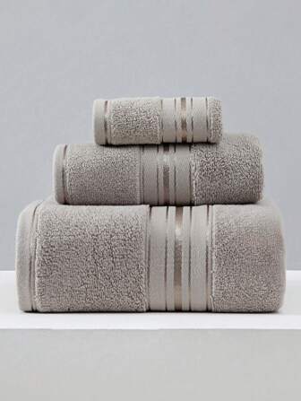1 Badetuch/Handtuch/Handtuch Set (Badetuch + Handtuch + Handtuch), aus weichem und saugfähigem Material, die perfekten Badezimmer-Essentials zum Trocknen von Gesicht und Körper, Badezimmer Deko Sommer