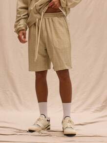 Musero Oversized Check Print Jogger Shorts Tracksuit Bottom Only Spring Summer Streetstyle Easter Vacation - Multicolor - View 2
