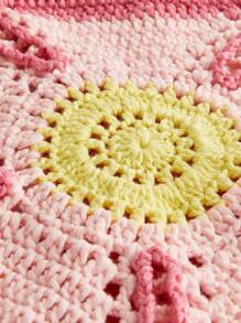 ROMWE Fairycore 度假抽象渐变粉色针织毛衣 - 粉色 - 查看 3